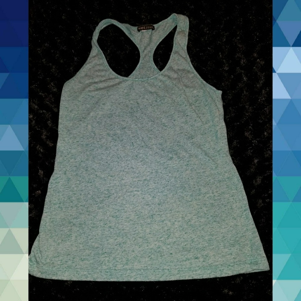 Sheer teal/turquoise tank